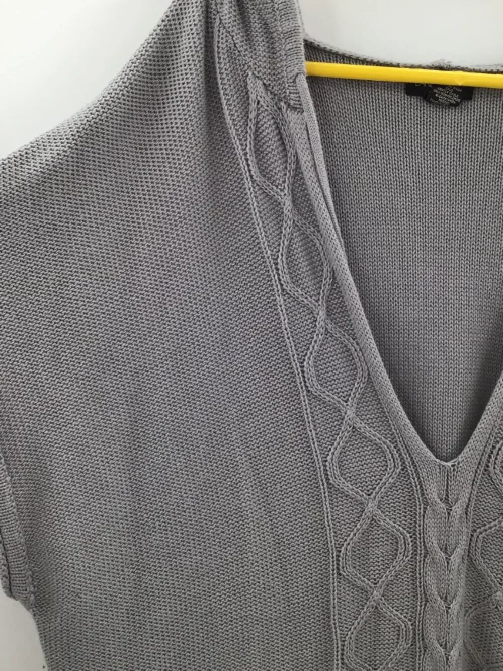 2 V-Neck 3X Tunic Length Sweaters 26/28 Red Gray Cardigan Lagenlook Office Layer - Picture 5 of 13